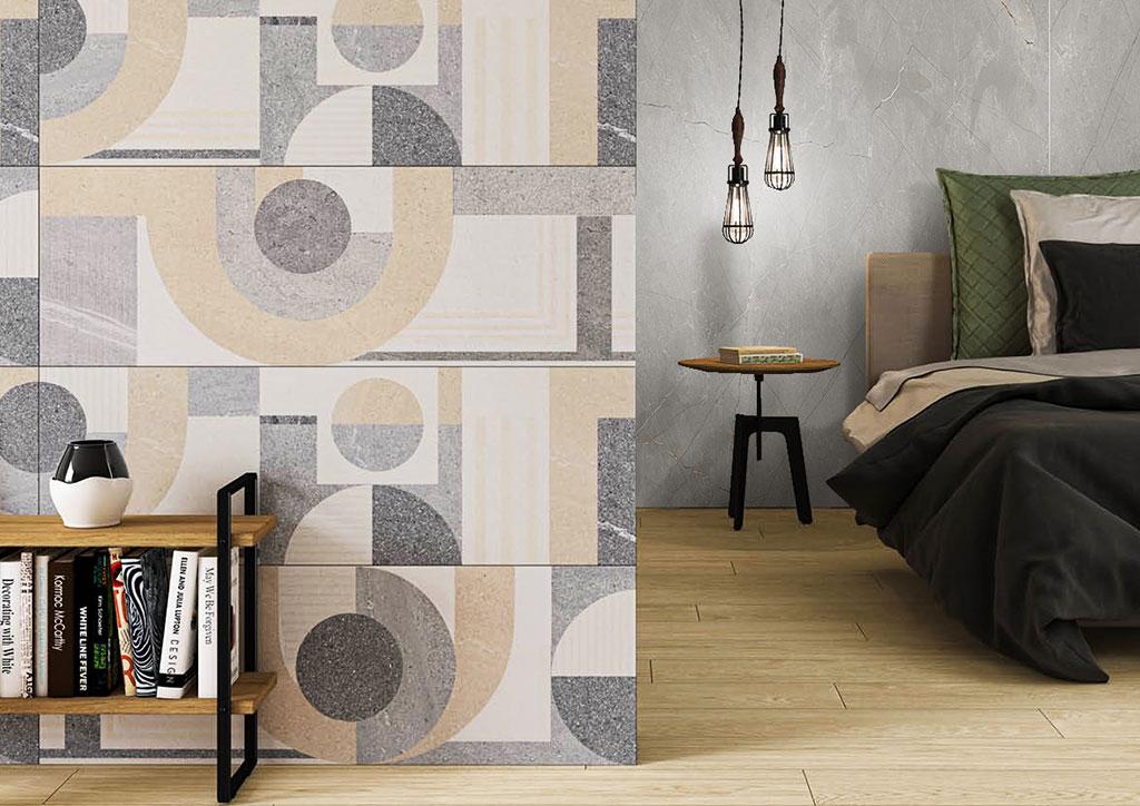 2. JUEGA CON LA VERSATILIDAD DE LOS PORCELANATOS LOOK WALLPAPER.